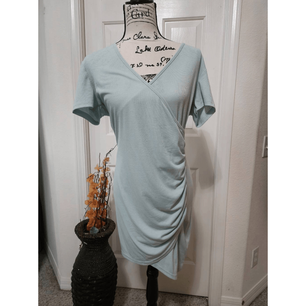 Mint Green Ruched Dress Size L
